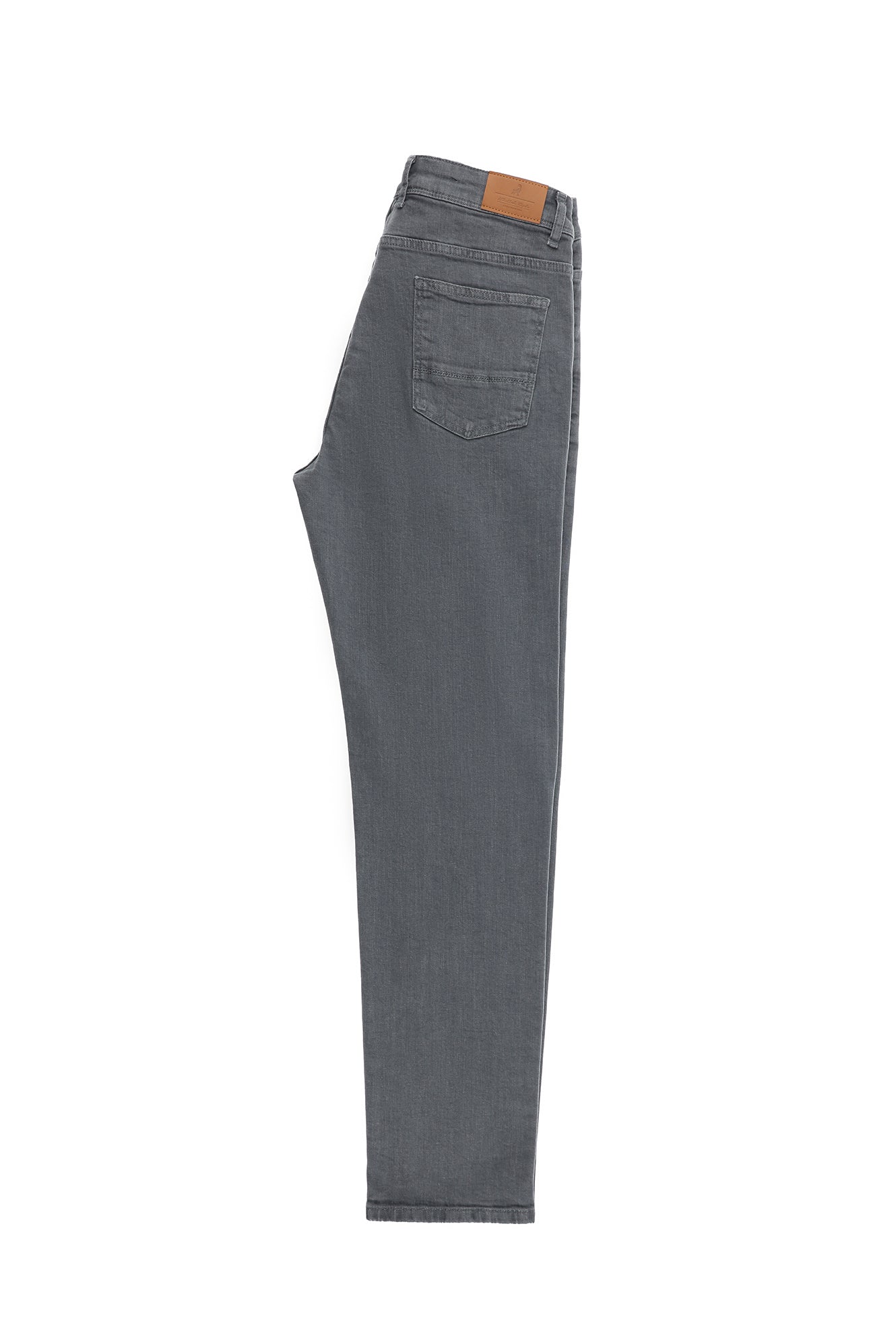 Orta Gri Regular Fit Likralı Denim Pantolon