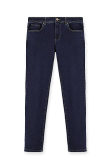 Koyu Lacivert Slim Fit Dar Kesim Likralı Denim Pantolon