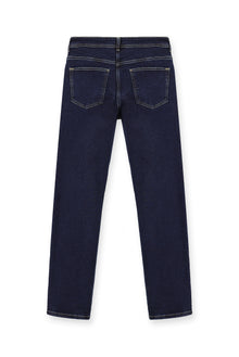 Koyu Lacivert Slim Fit Dar Kesim Likral? Denim Pantolon-Abdullah Ki??l?