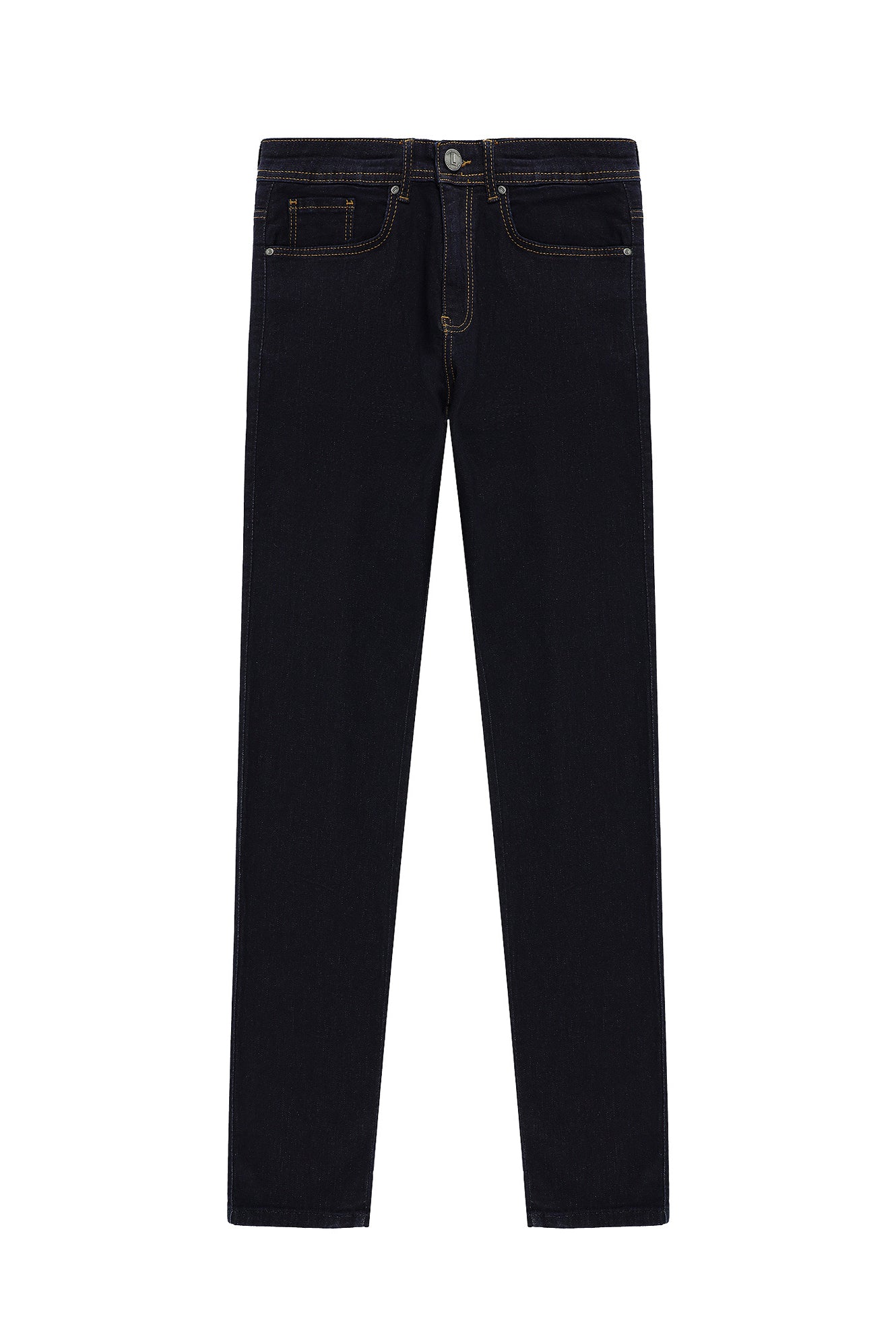 Koyu Lacivert Slim Fit Dar Kesim Likralı Denim Pantolon