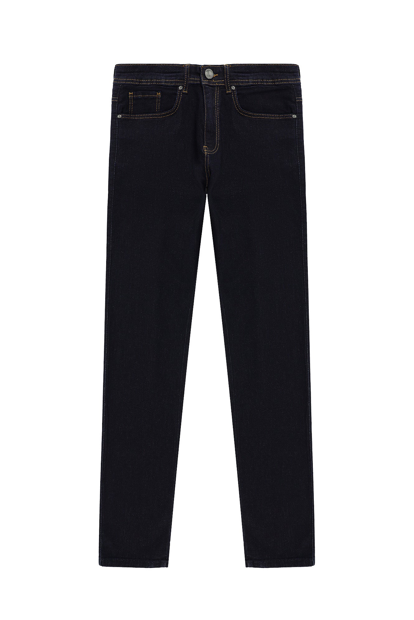 Koyu Lacivert Slim Fit Dar Kesim Likralı Denim Pantolon