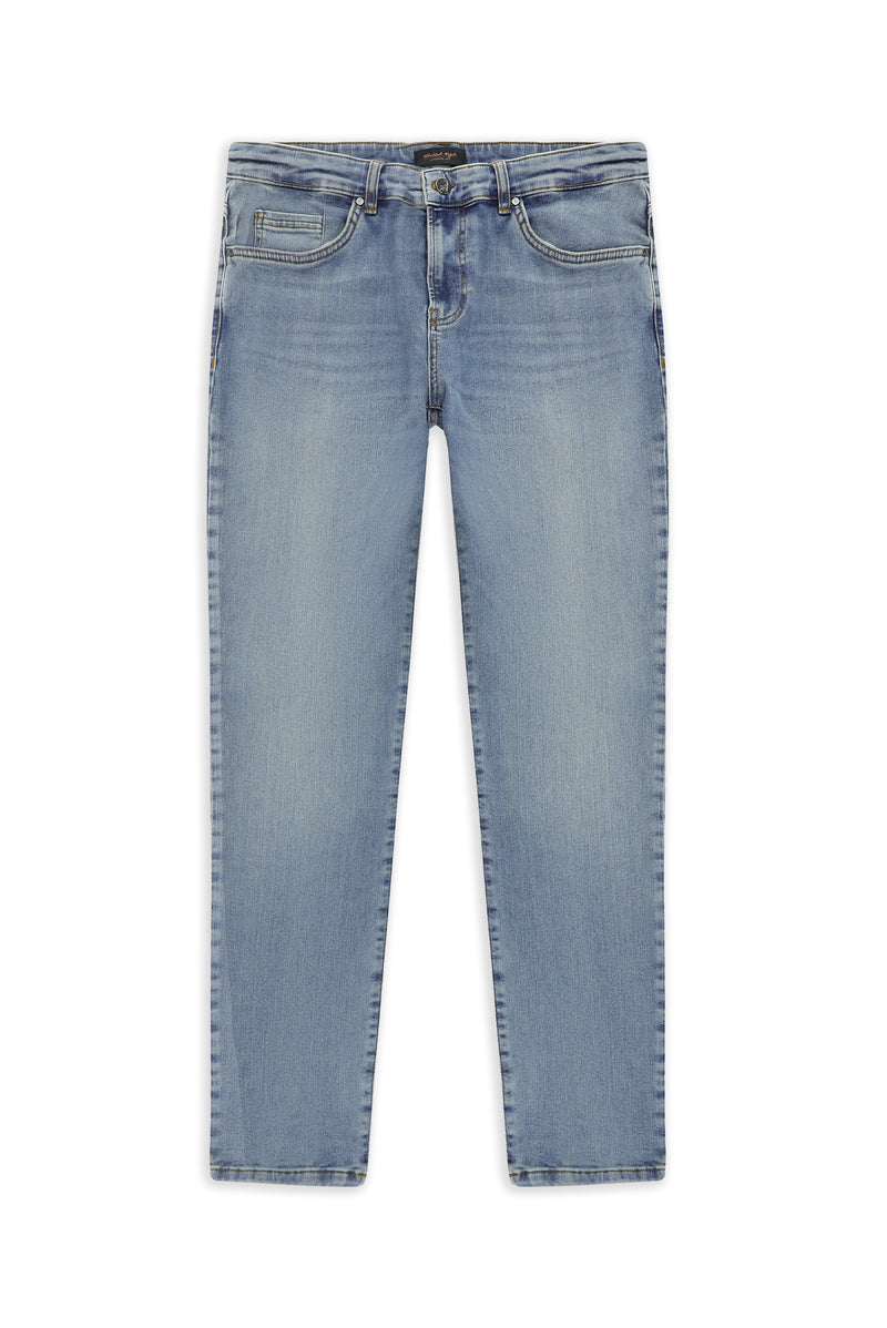Açık Mavi Regular Fit Likralı Denim Pantolon