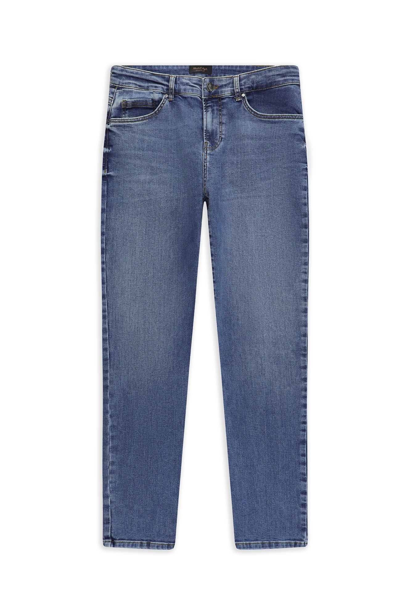Koyu Mavi  Regular Fit Likralı Denim Pantolon
