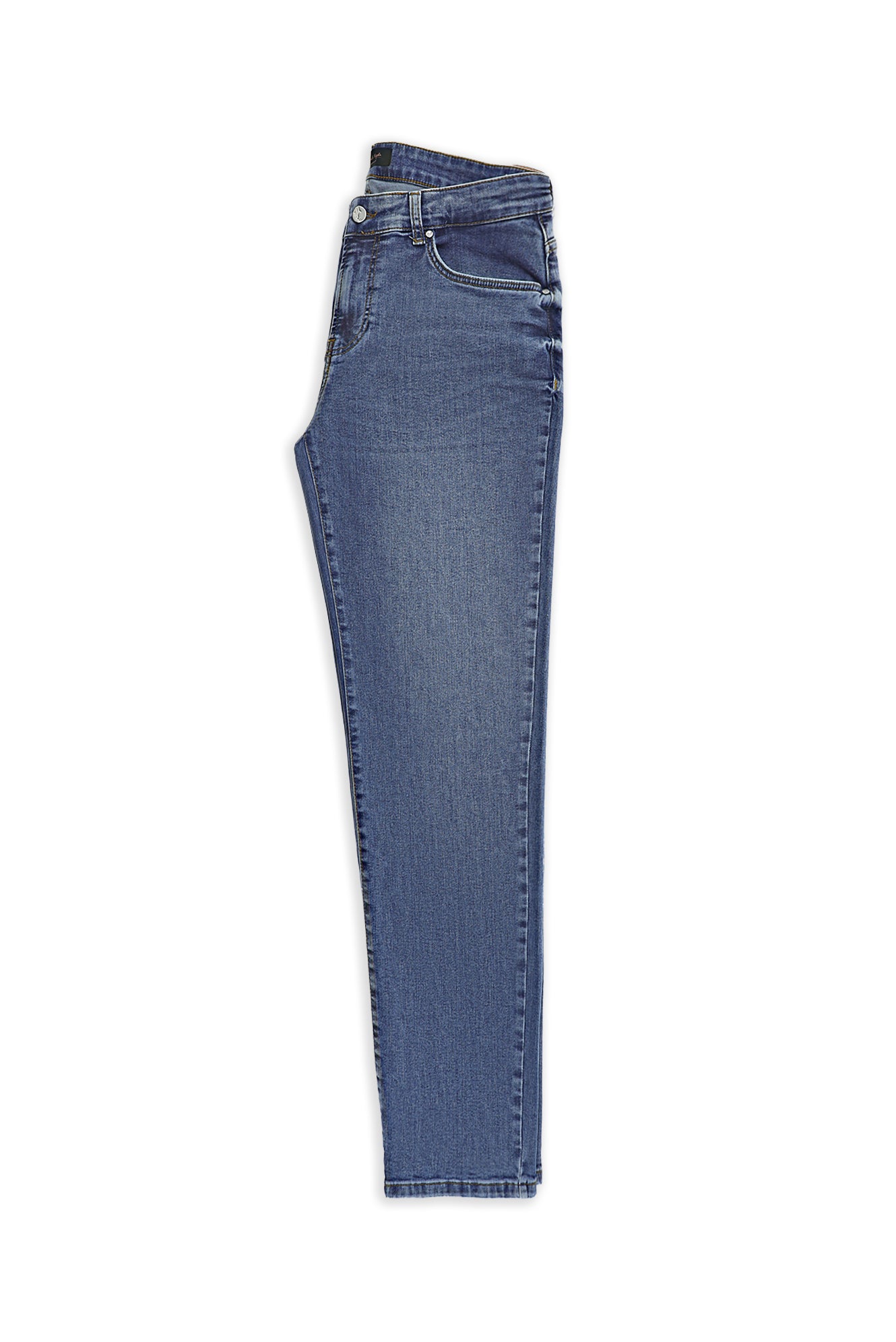 Koyu Mavi  Regular Fit Likralı Denim Pantolon