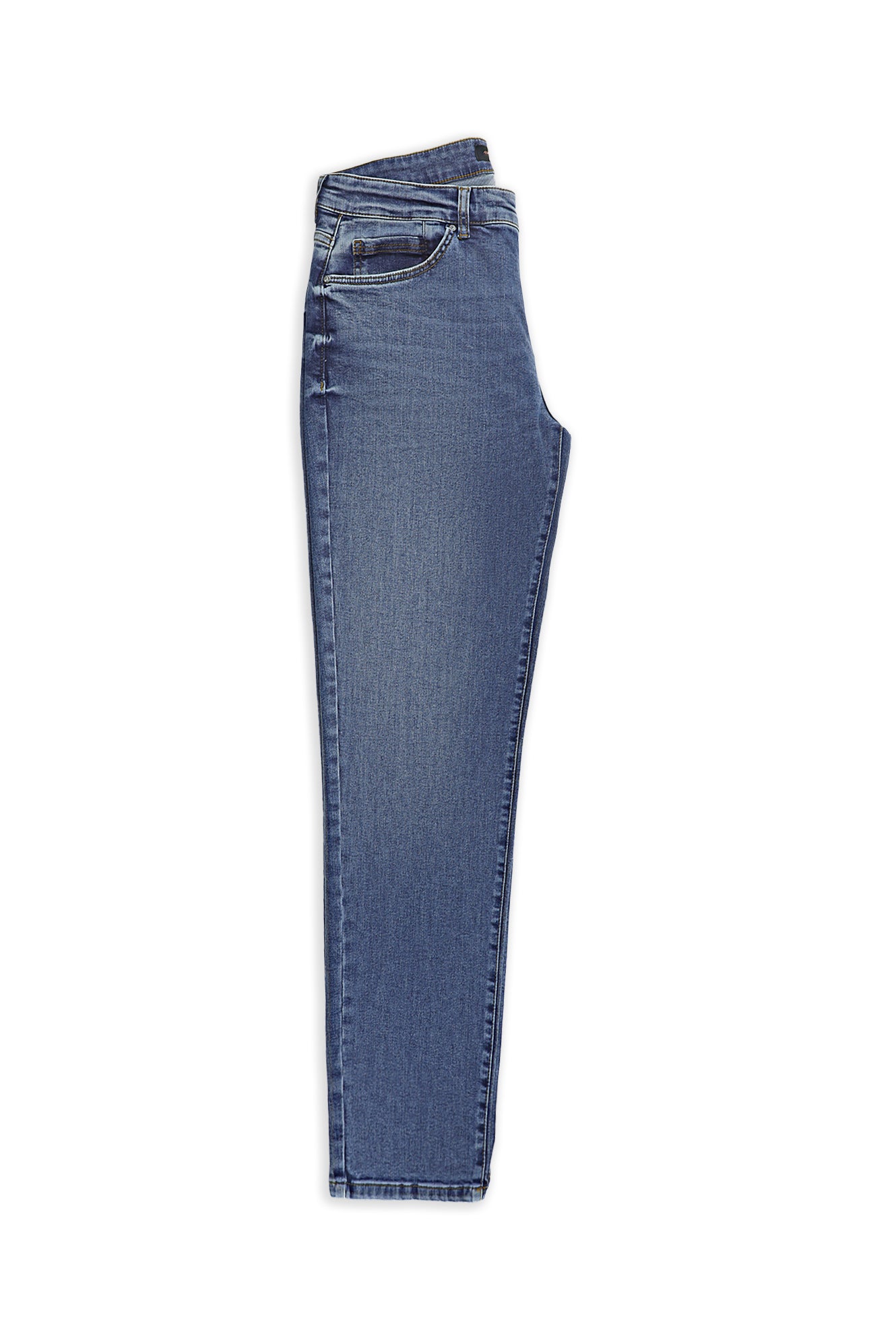 Koyu Mavi  Regular Fit Likralı Denim Pantolon