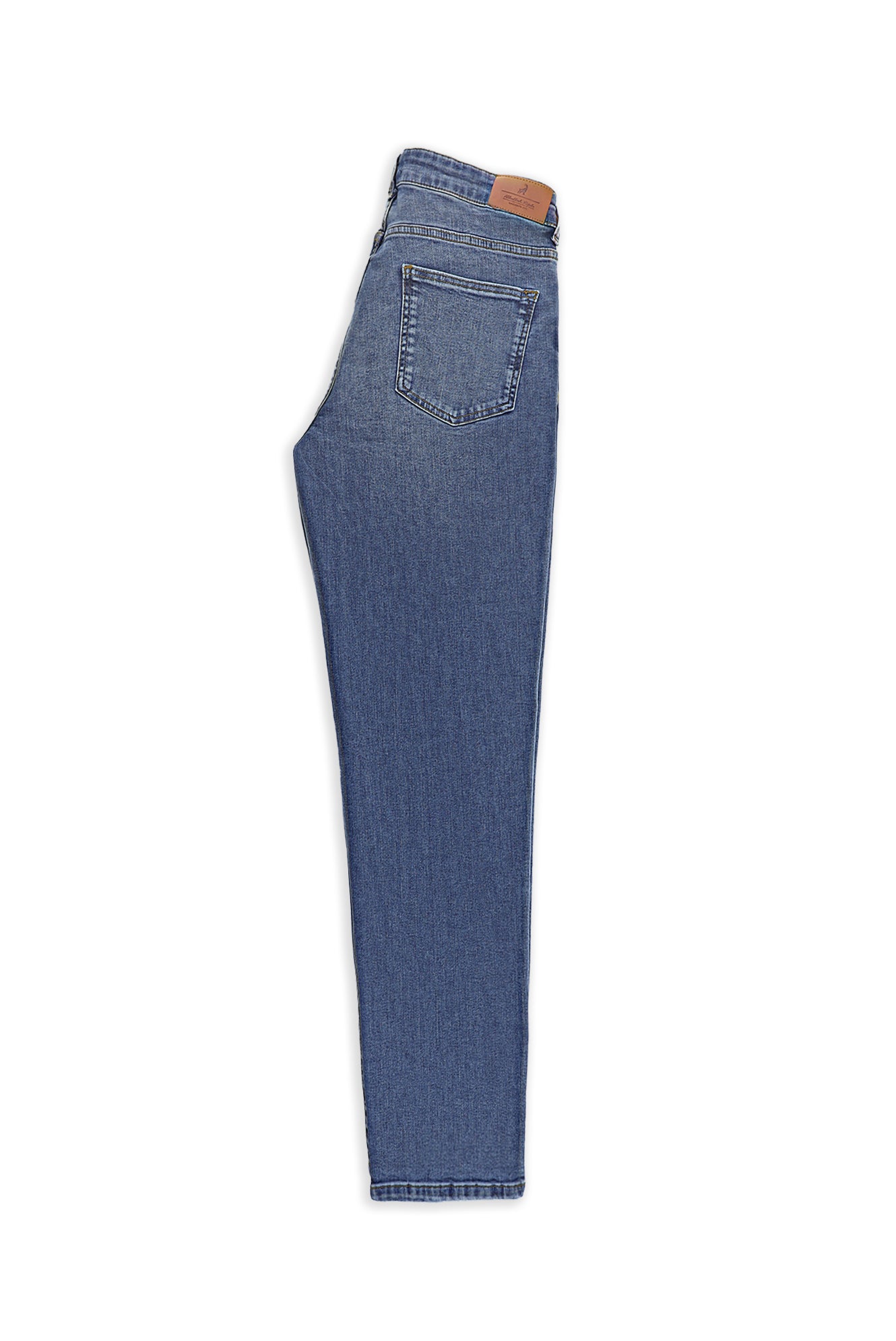 Koyu Mavi  Regular Fit Likralı Denim Pantolon
