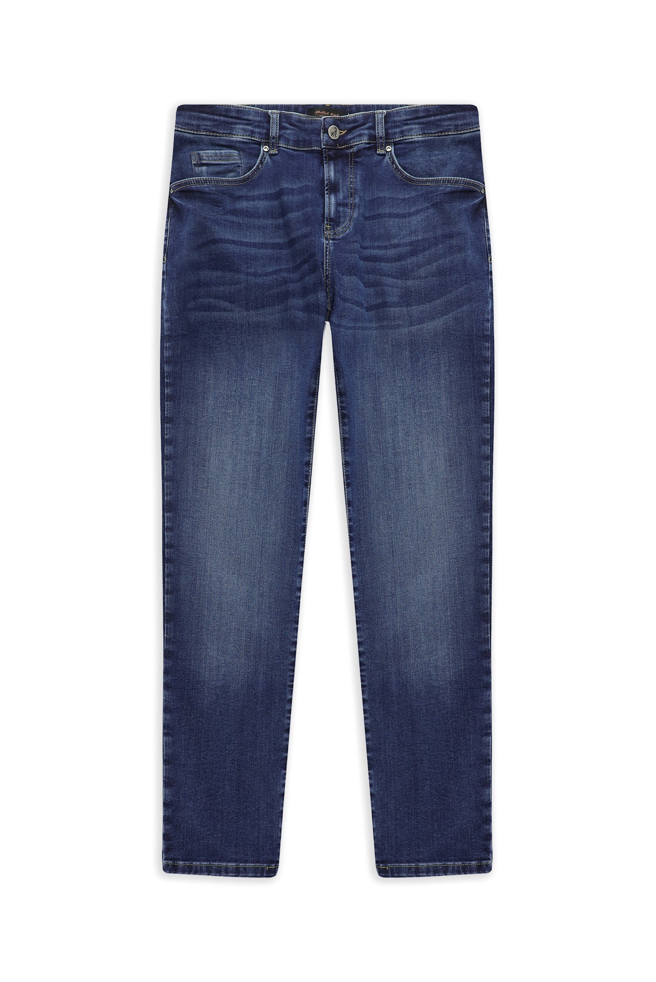 İndigo Regular Fit Likralı Denim Pantolon