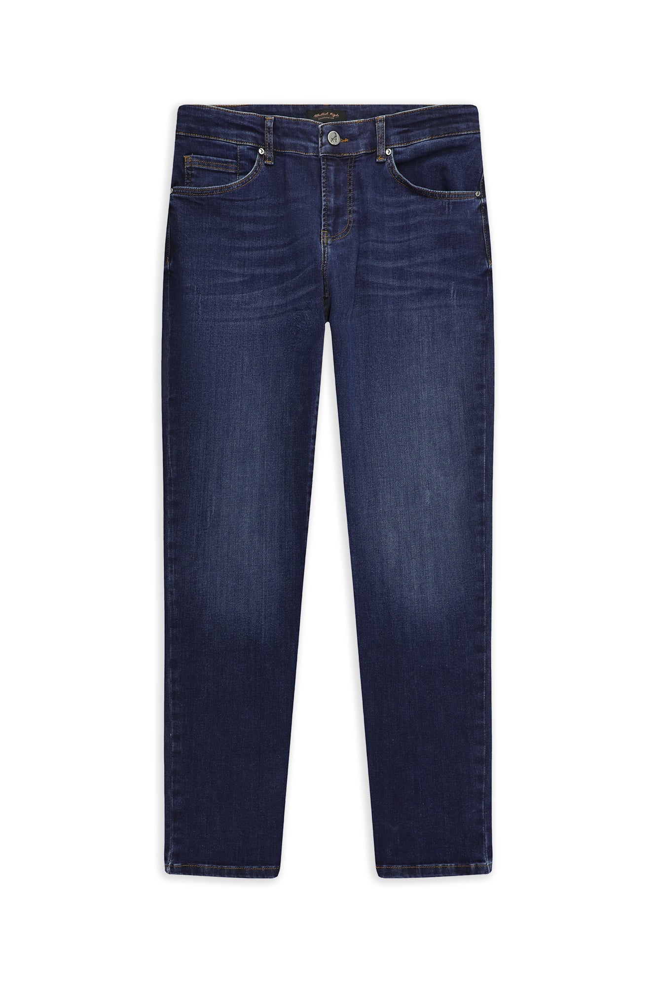Koyu İndigo Regular Fit Likralı Denim Pantolon