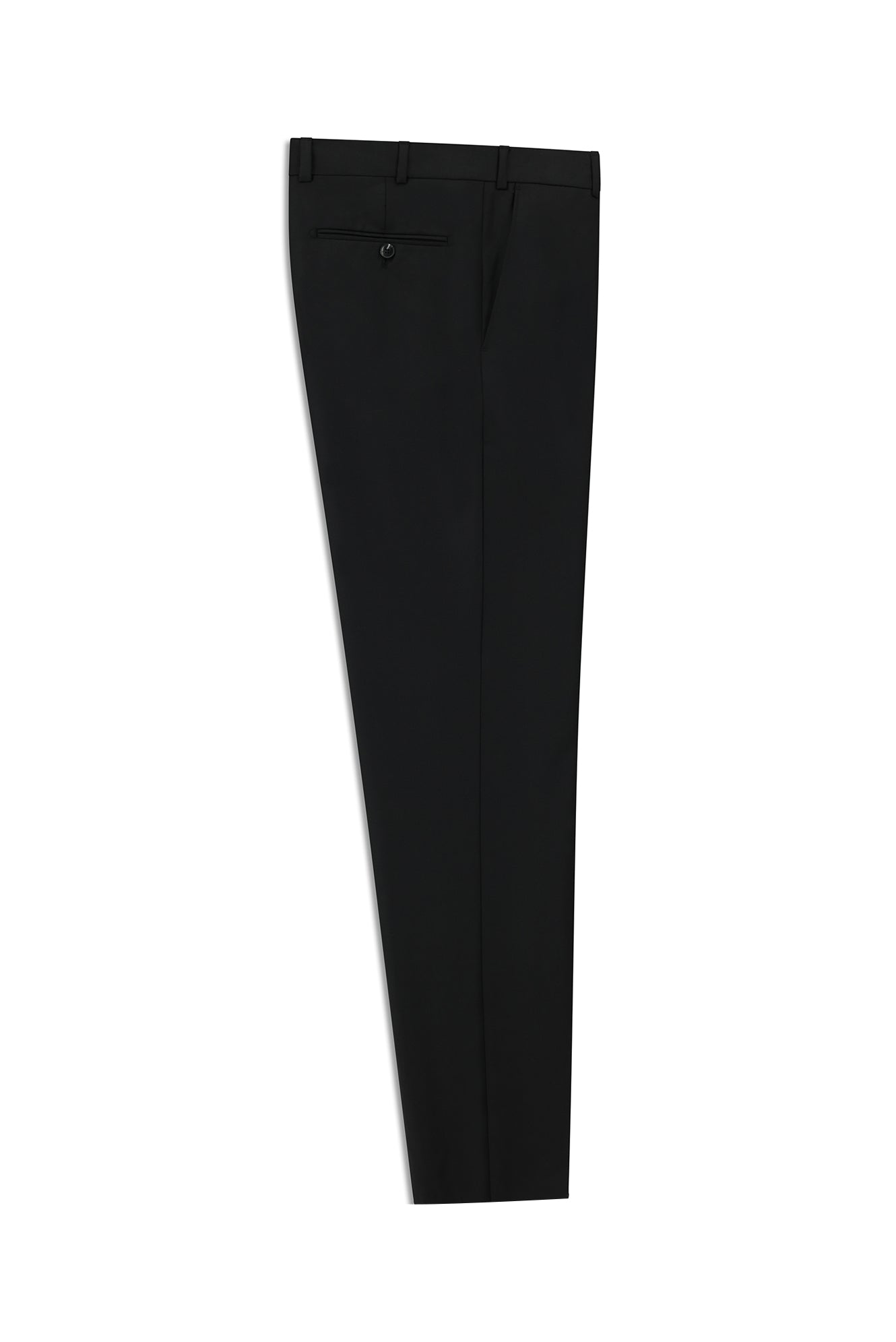 Siyah 7 Drop Slim Fit Dar Kesim Yünlü Klasik Kuma? Pantolon-Abdullah Ki??l?