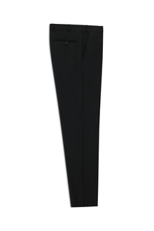 Siyah 7 Drop Slim Fit Dar Kesim Yünlü Klasik Kuma? Pantolon-Abdullah Ki??l?