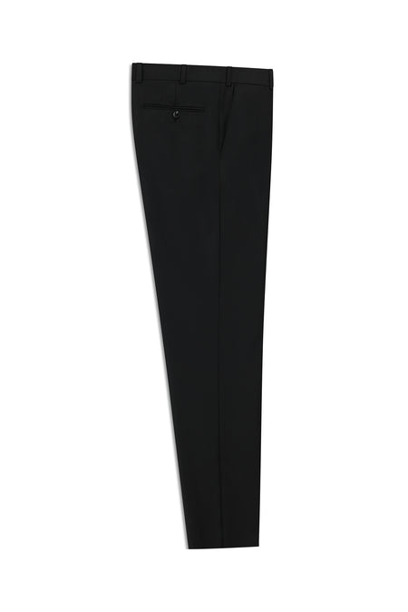 Siyah 7 Drop Slim Fit Dar Kesim Yünlü Klasik Kuma? Pantolon-Abdullah Ki??l?