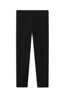 Siyah 7 Drop Slim Fit Dar Kesim Yünlü Klasik Kuma? Pantolon-Abdullah Ki??l?
