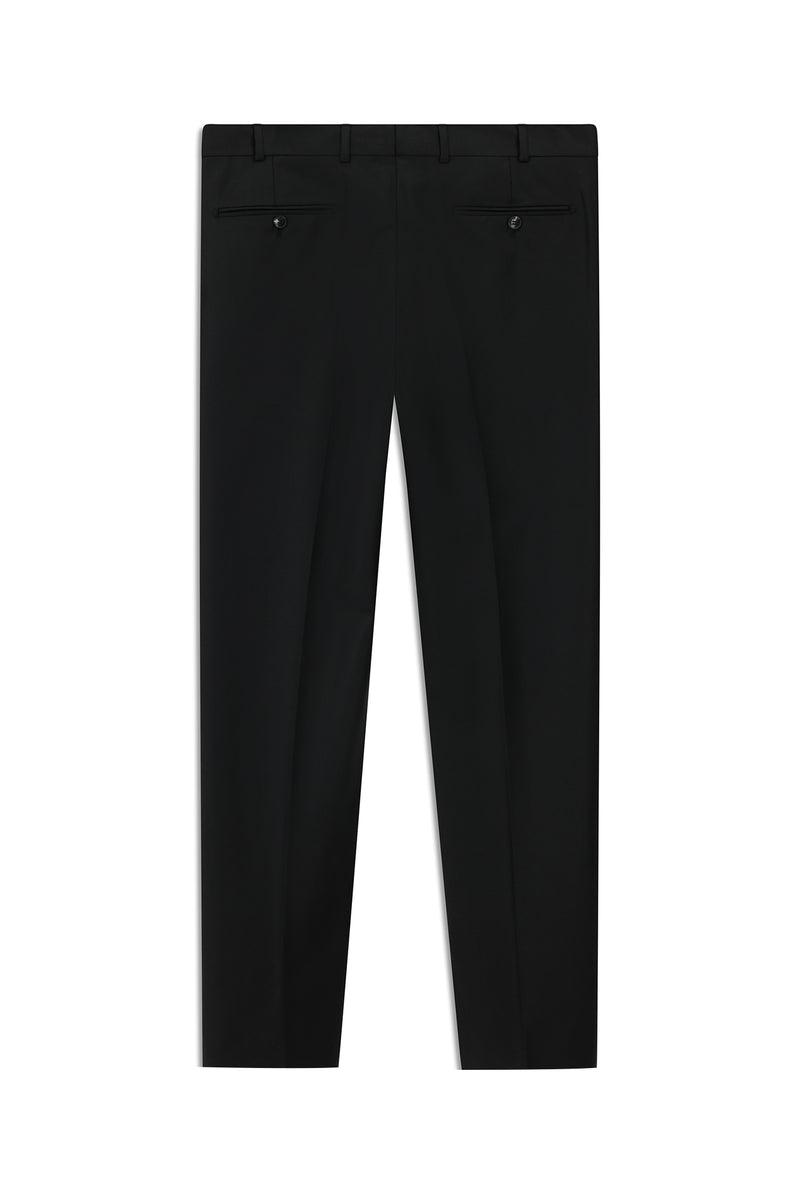 Siyah 7 Drop Slim Fit Dar Kesim Yünlü Klasik Kuma? Pantolon-Abdullah Ki??l?