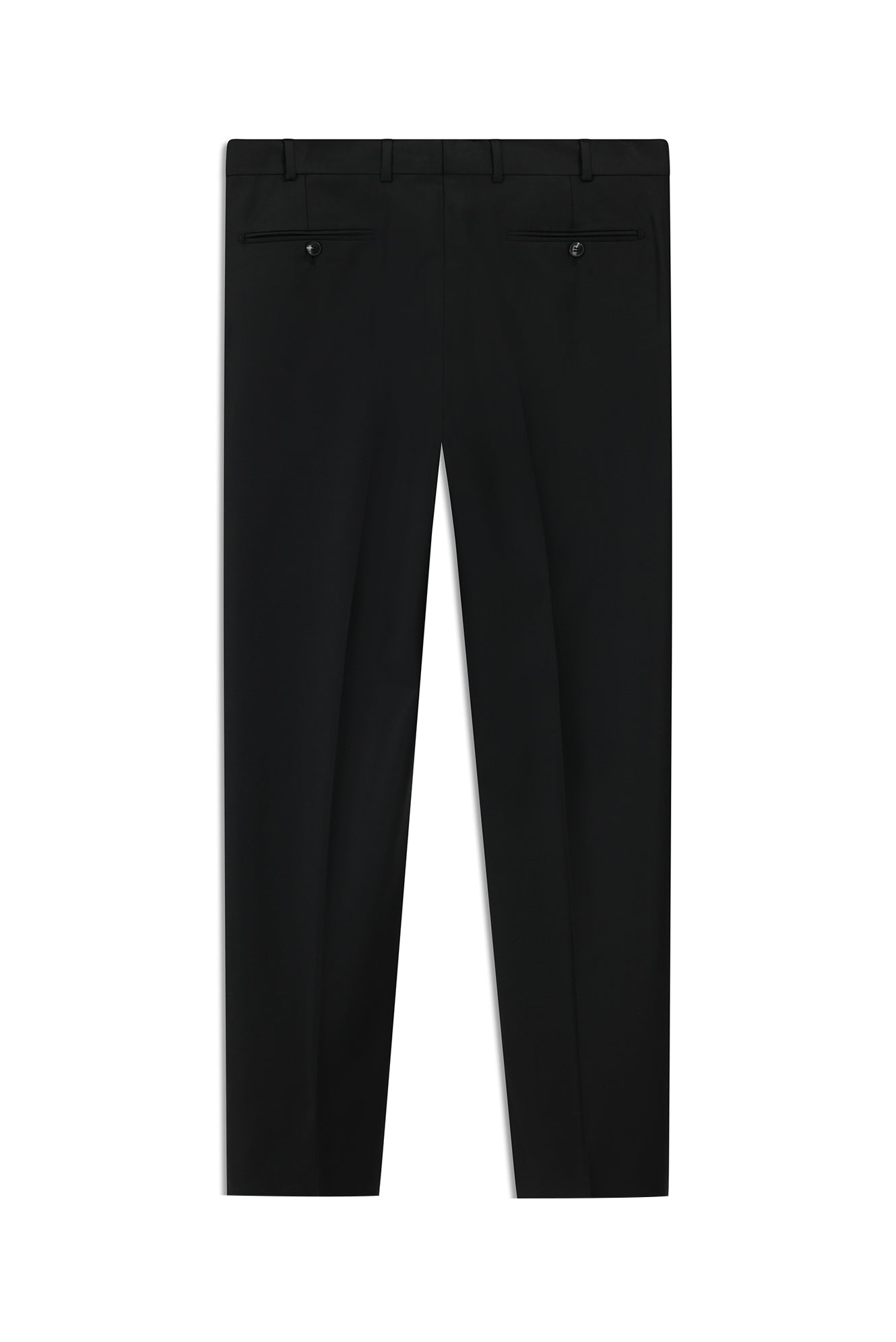 Siyah Slim Fit Dar Kesim Yünlü Klasik Kumaş Pantolon