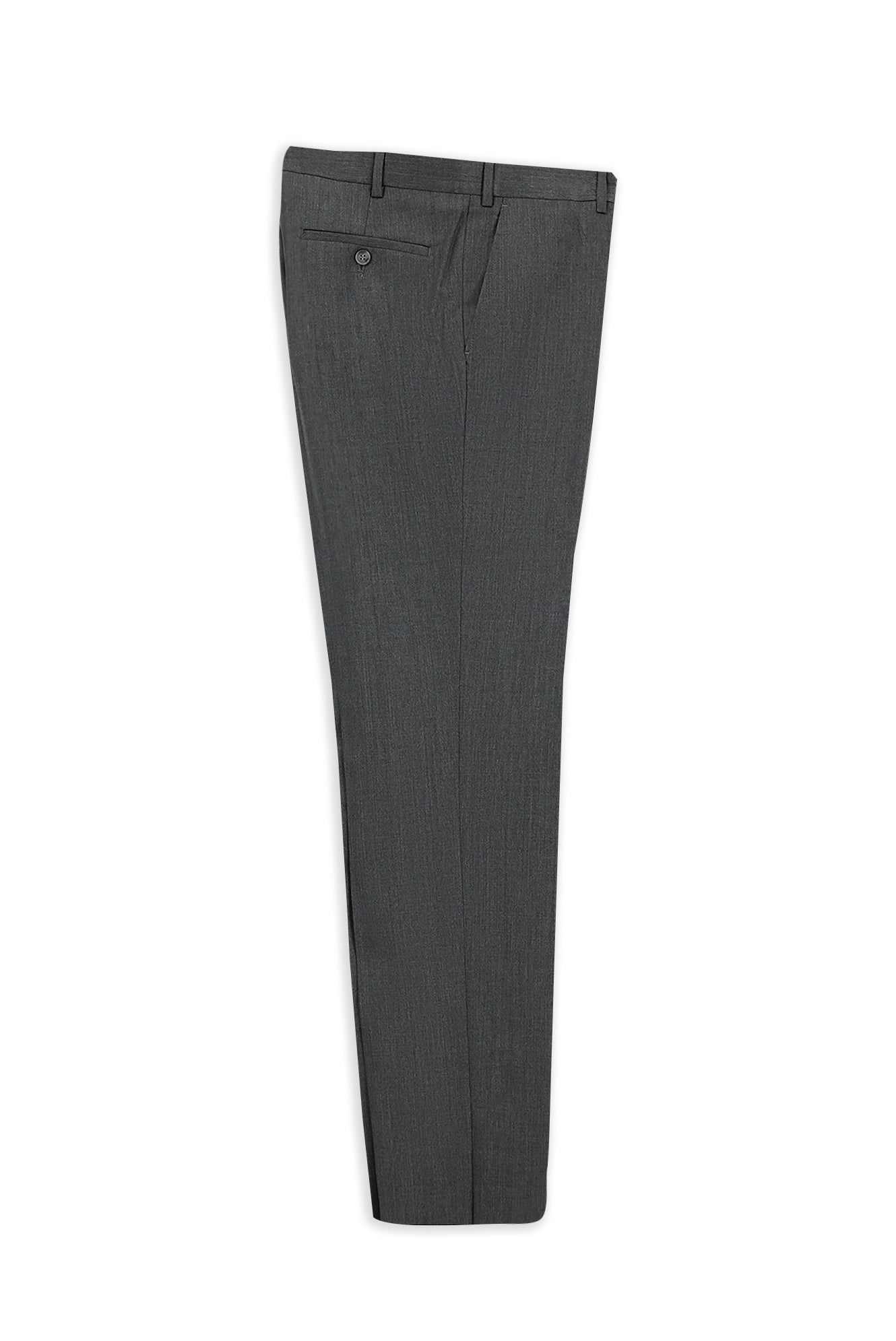 Aç?k Antrasit 6 Drop Regular Fit Standart Kesim Yünlü Düz Klasik Pantolon-Abdullah Ki??l?