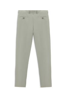 Açık Gri Slim Fit Dar Kesim Likralı Tokalı Klasik Kumaş Pantolon