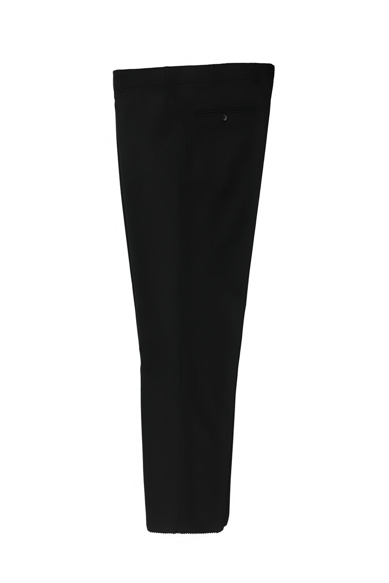 Siyah Regular Fit Yünlü Klasik Kumaş Pantolon