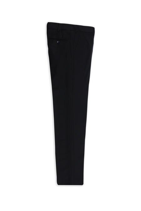 Siyah Lacivert Slim Fit Dar Kesim Yünlü Klasik Pantolon