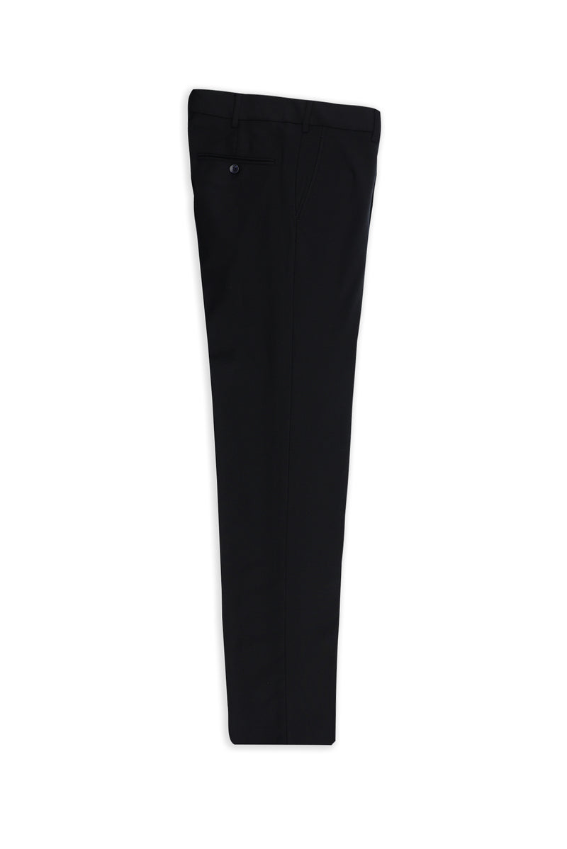 Siyah Lacivert 6 Drop Regular Fit Standart Kesim Yünlü Klasik Pantolon