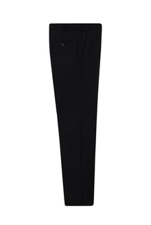 Siyah Lacivert 6 Drop Regular Fit Standart Kesim Yünlü Klasik Kumaş Pantolon