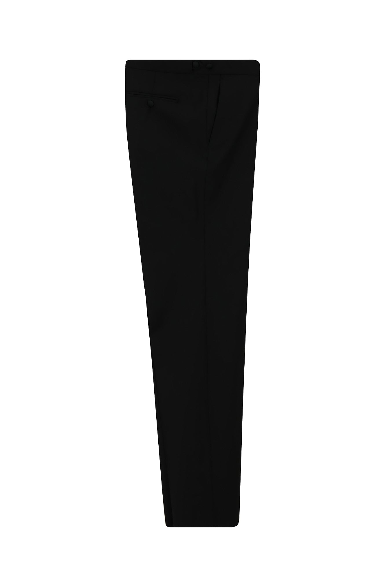 Siyah 4 Drop Relaxed Fit Rahat Kesim Yünlü Klasik Kumaş Pantolon