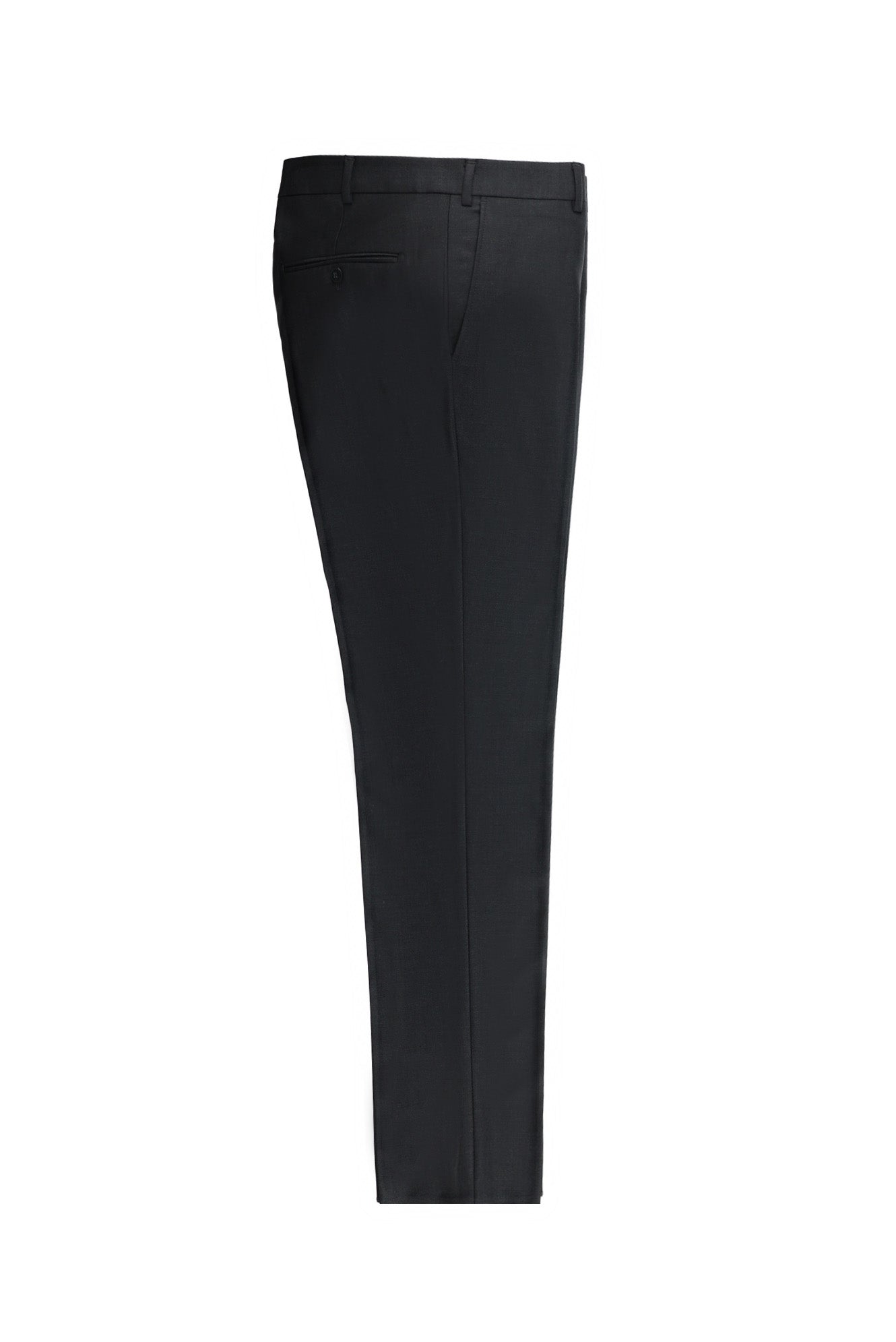 Açık Füme Super Slim Fit Ekstra Dar Kesim Yünlü Klasik Kumaş Pantolon