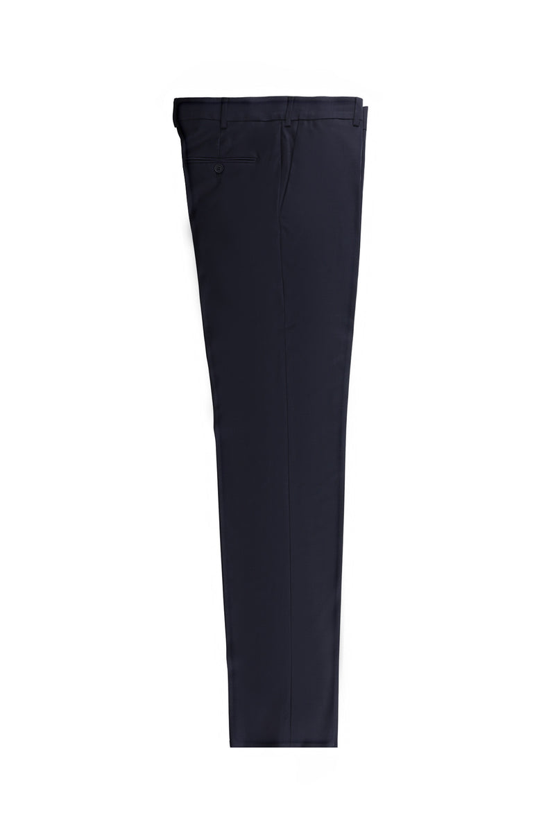Siyah Lacivert Super Slim Fit Ekstra Dar Kesim Yünlü Klasik Kumaş Pantolon