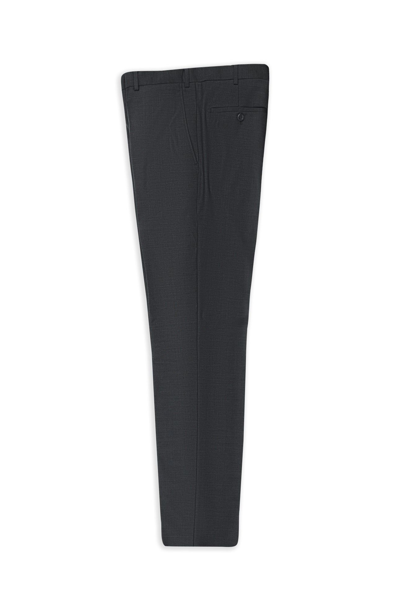 Orta Füme 4 Drop Relaxed Fit Rahat Kesim Yünlü Klasik Kumaş Pantolon