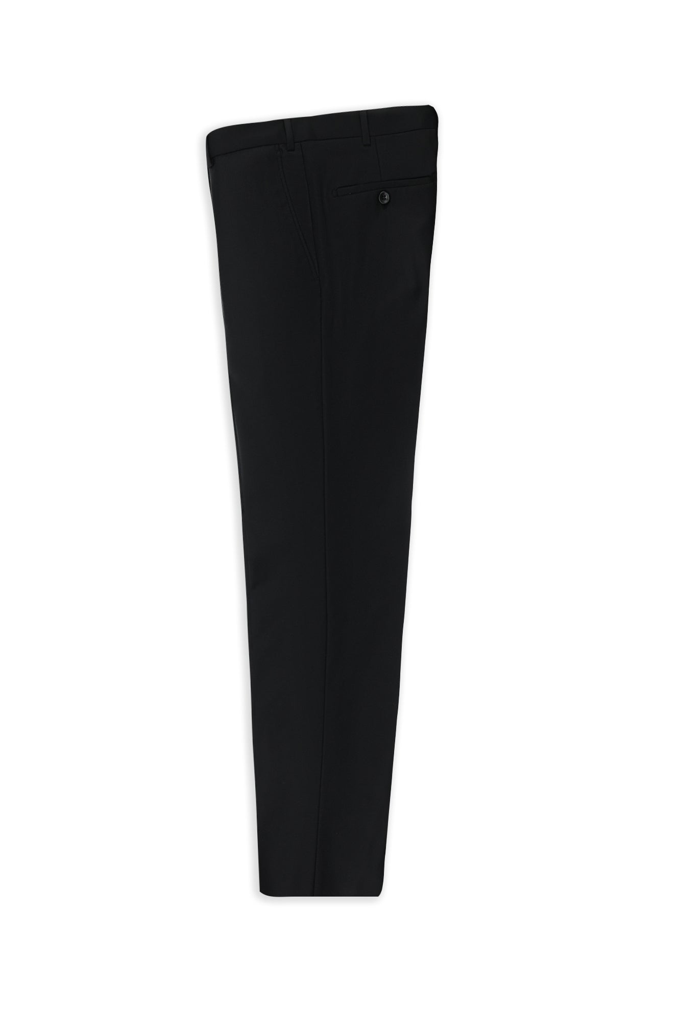 Siyah Regular Fit Yünlü Klasik Kumaş Pantolon