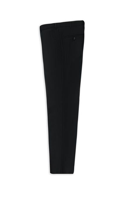 Siyah 6 Drop Regular Fit Standart Kesim Yünlü Klasik Kumaş Pantolon