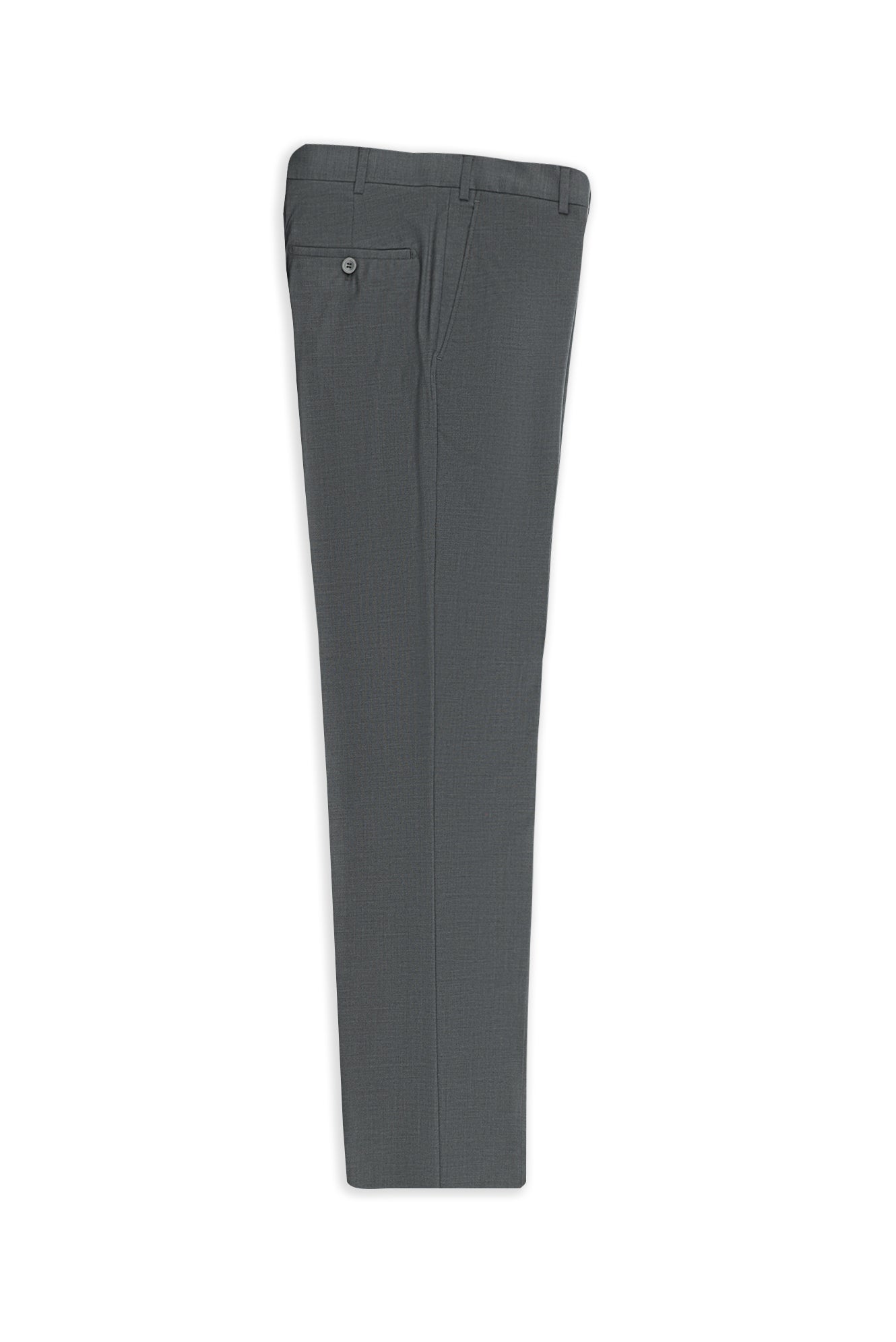 Aç?k Füme 7 Drop Slim Fit Dar Kesim Yünlü Klasik Kuma? Pantolon-Abdullah Ki??l?