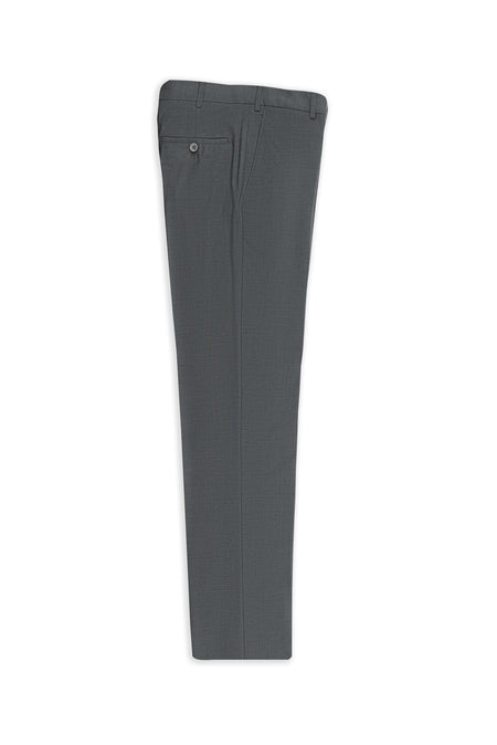 Aç?k Füme 7 Drop Slim Fit Dar Kesim Yünlü Klasik Kuma? Pantolon-Abdullah Ki??l?