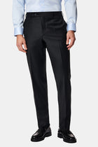Siyah 6 Drop Regular Fit Standart Kesim Yünlü Klasik Kumaş Pantolon