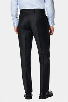 Siyah 4 Drop Relaxed Fit Rahat Kesim Yünlü Klasik Kuma? Pantolon-Abdullah Ki??l?