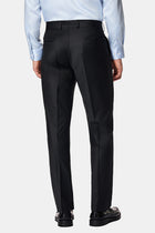 Siyah 7 Drop Slim Fit Dar Kesim Yünlü Klasik Kumaş Pantolon