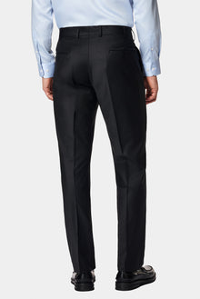 Siyah 7 Drop Slim Fit Dar Kesim Yünlü Klasik Kumaş Pantolon