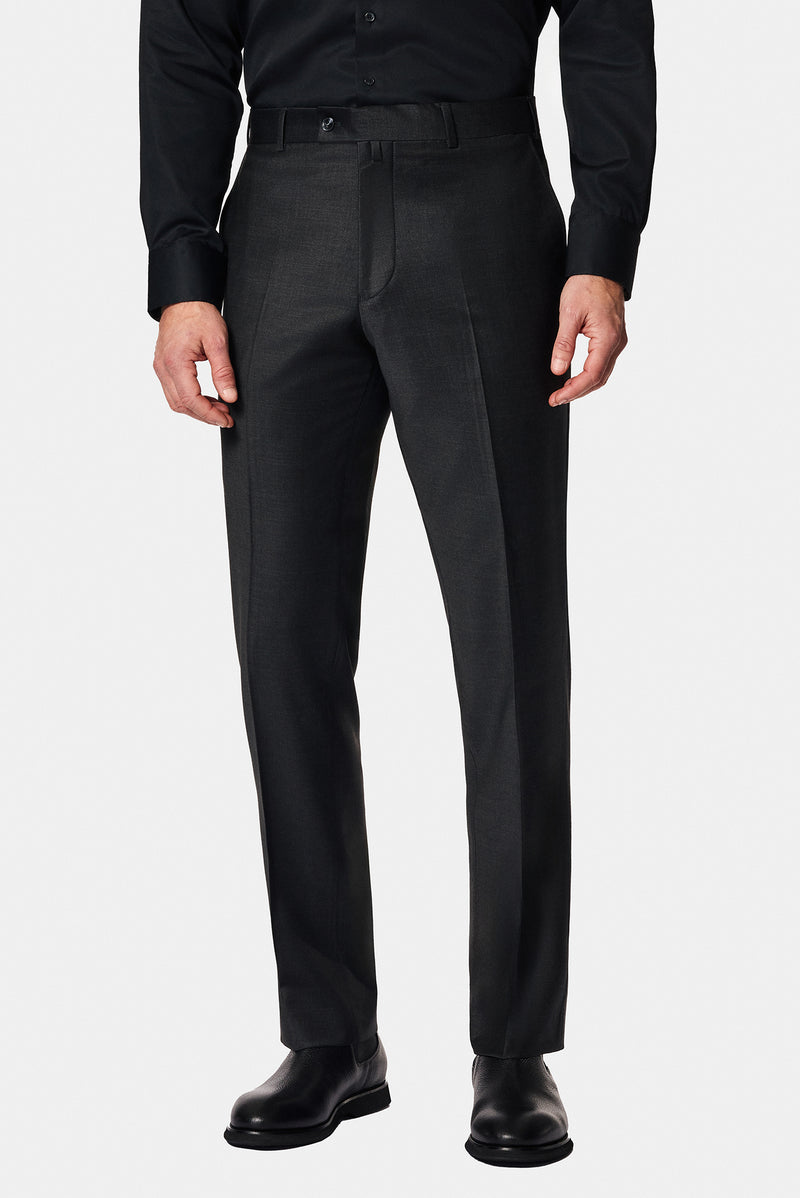 Koyu Füme 6 Drop Regular Fit Standart Kesim Yünlü Klasik Kumaş Pantolon