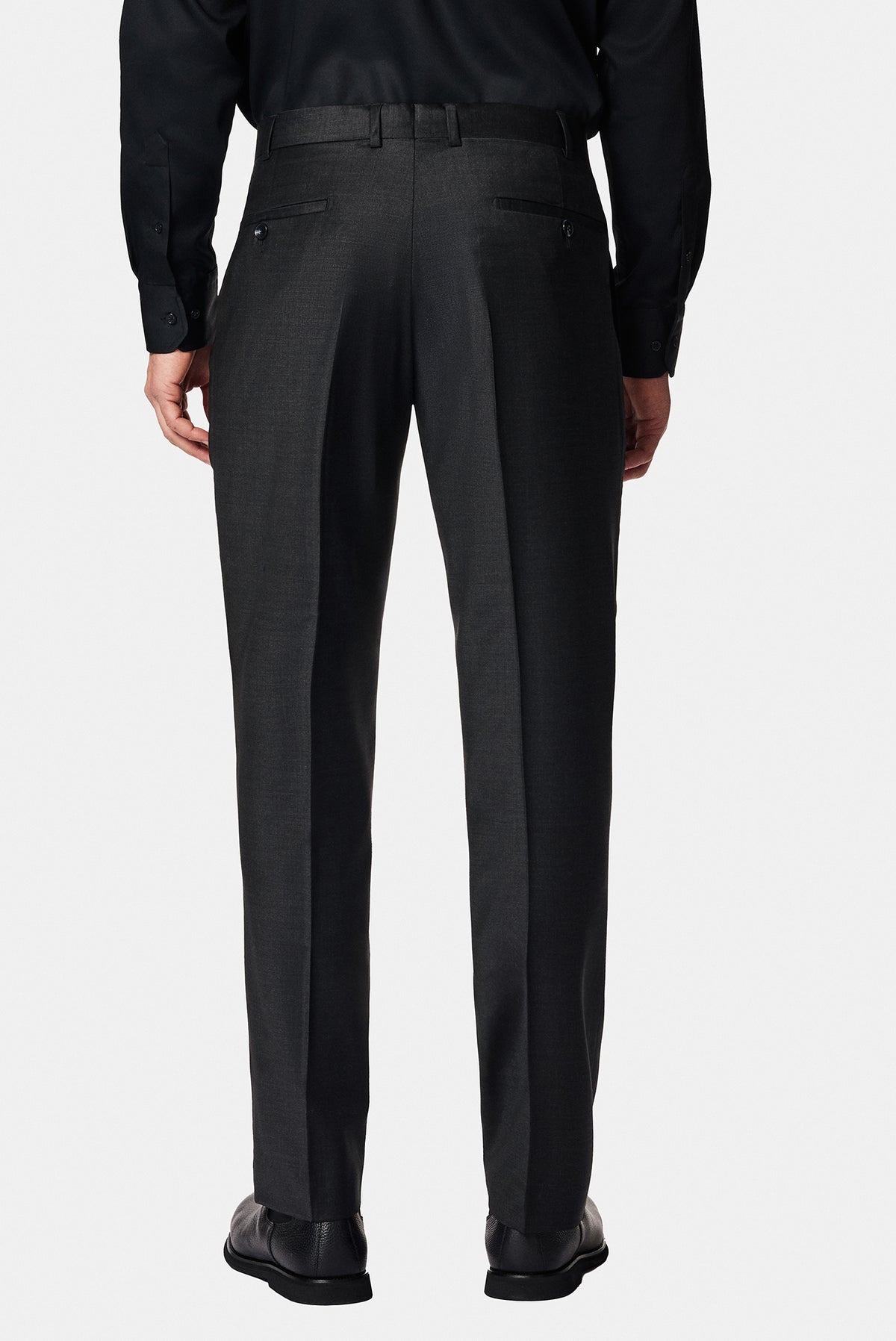 Koyu Füme 6 Drop Regular Fit Standart Kesim Yünlü Klasik Kumaş Pantolon