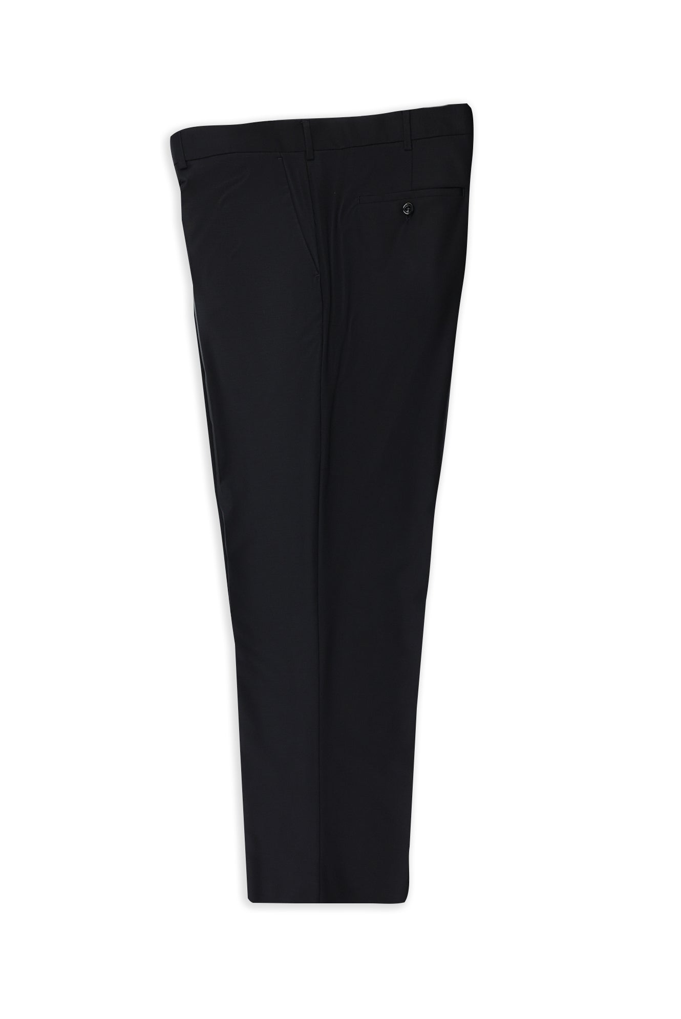 Koyu Lacivert 4 Drop Relaxed Fit Rahat Kesim Yünlü Klasik Kumaş Pantolon