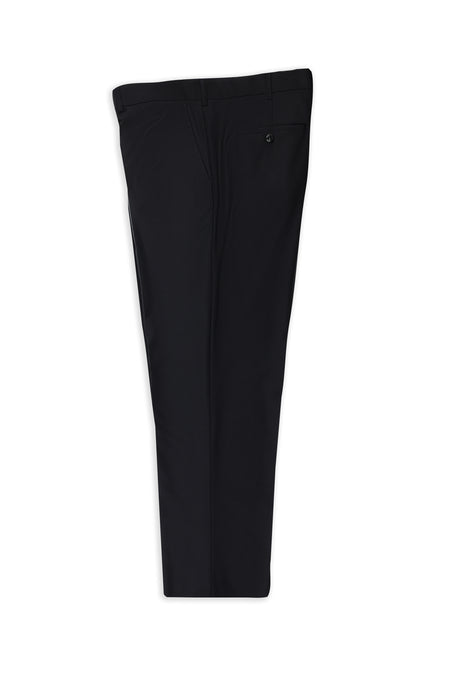 Koyu Lacivert 4 Drop Relaxed Fit Rahat Kesim Yünlü Klasik Kumaş Pantolon