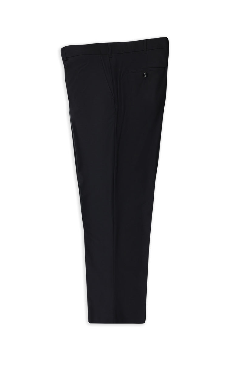 Koyu Lacivert 4 Drop Relaxed Fit Rahat Kesim Yünlü Klasik Kuma? Pantolon-Abdullah Ki??l?
