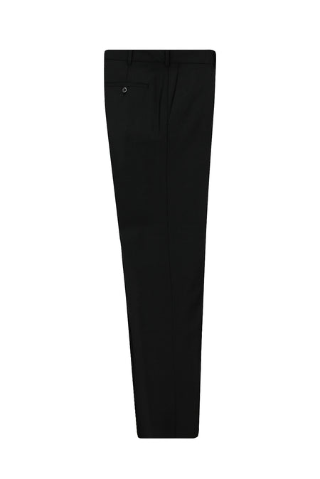 Koyu Antrasit 7 Drop Slim Fit Dar Kesim Yünlü Klasik Kuma? Pantolon-Abdullah Ki??l?