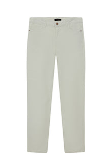 K?r?k Beyaz Regular Fit Standart Kesim Lyocell Likral? Denim Look Pantolon-Abdullah Ki??l?