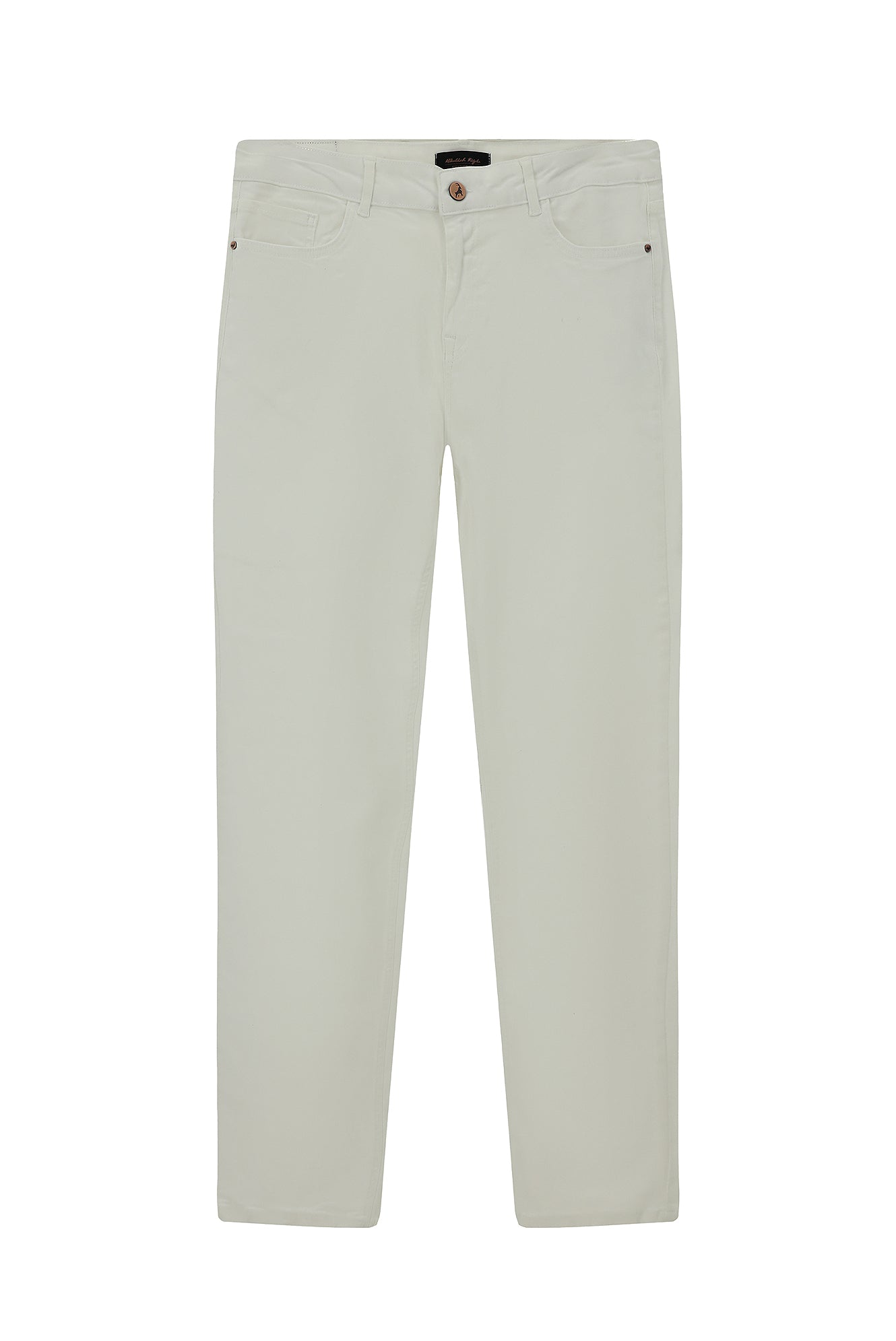 Kırık Beyaz Regular Fit Lyocell Likralı Denim Look Pantolon