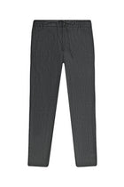 Koyu Füme Super Slim Fit Ekstra Dar Kesim Yünlü Beli Lastikli İpli Pantolon