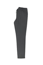 Koyu Füme Super Slim Fit Ekstra Dar Kesim Yünlü Beli Lastikli İpli Pantolon
