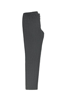 Koyu Füme Super Slim Fit Ekstra Dar Kesim Yünlü Beli Lastikli İpli Pantolon