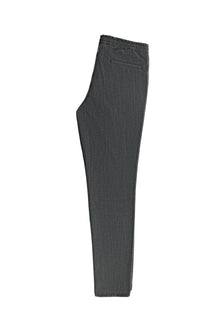 Koyu Füme Super Slim Fit Ekstra Dar Kesim Yünlü Beli Lastikli İpli Pantolon