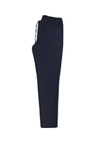Orta Lacivert Super Slim Fit Ekstra Dar Kesim Yünlü Beli Lastikli İpli Pantolon