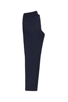 Orta Lacivert Super Slim Fit Ekstra Dar Kesim Yünlü Beli Lastikli İpli Pantolon